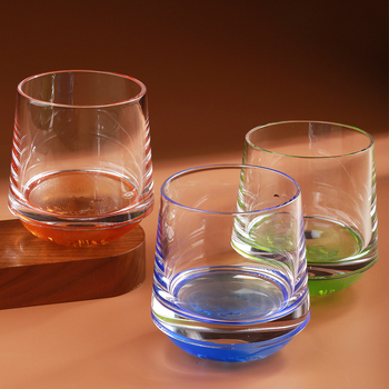 Set de trei pahare din sticlă cu rotire: pahar premium de whisky, pahar de bere elegant și pahar multifuncțional pentru cafea, vin, suc și apă.