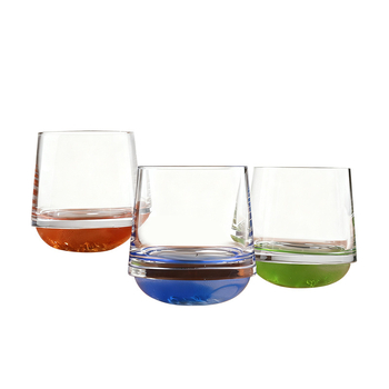 Set de trei pahare din sticlă cu rotire: pahar premium de whisky, pahar de bere elegant și pahar multifuncțional pentru cafea, vin, suc și apă.