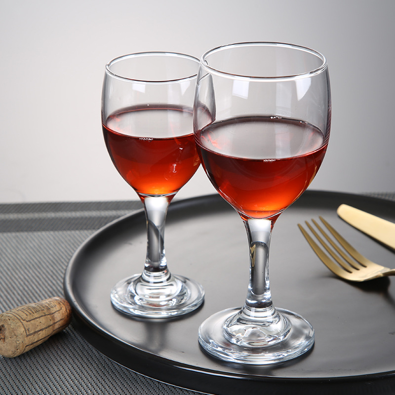 Pahar de vin roșu din sticlă fără plumb, cu picior mic, potrivit pentru hoteluri, restaurante și uz casnic