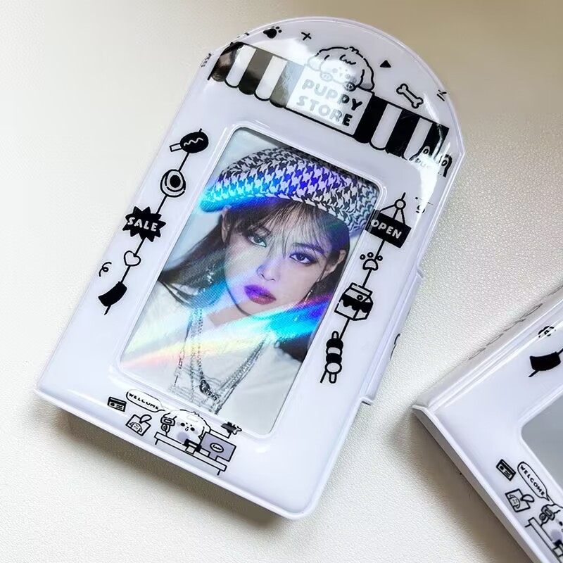 Album foto Polaroid de 3 inci, design cartoon minimalist, spațiu compact pentru carduri