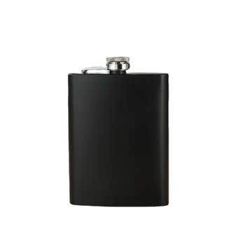 Flacon de buzunar din oțel inoxidabil 316, finis negru, portabil, 8 oz, pentru exterior