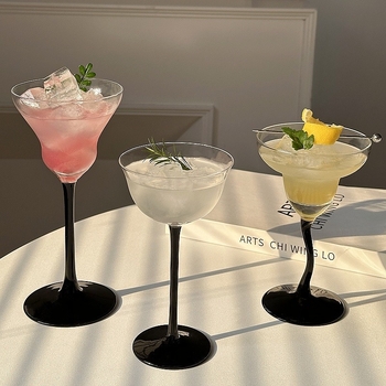Pahar de cocktail din cristal, premium, pentru uz casnic, stil lux retro ușor, capacitate 101–200 ml, pahar pentru șampanie și Margarita