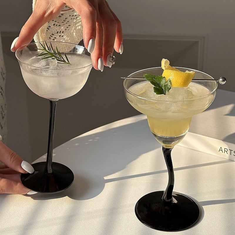 Pahar de cocktail din cristal, premium, pentru uz casnic, stil lux retro ușor, capacitate 101–200 ml, pahar pentru șampanie și Margarita