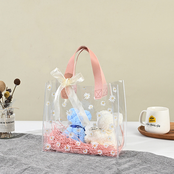Geantă tote transparentă din PVC – suvenir, cadou pentru Festivalul Dragonului, flori și cadouri de ziua de naștere