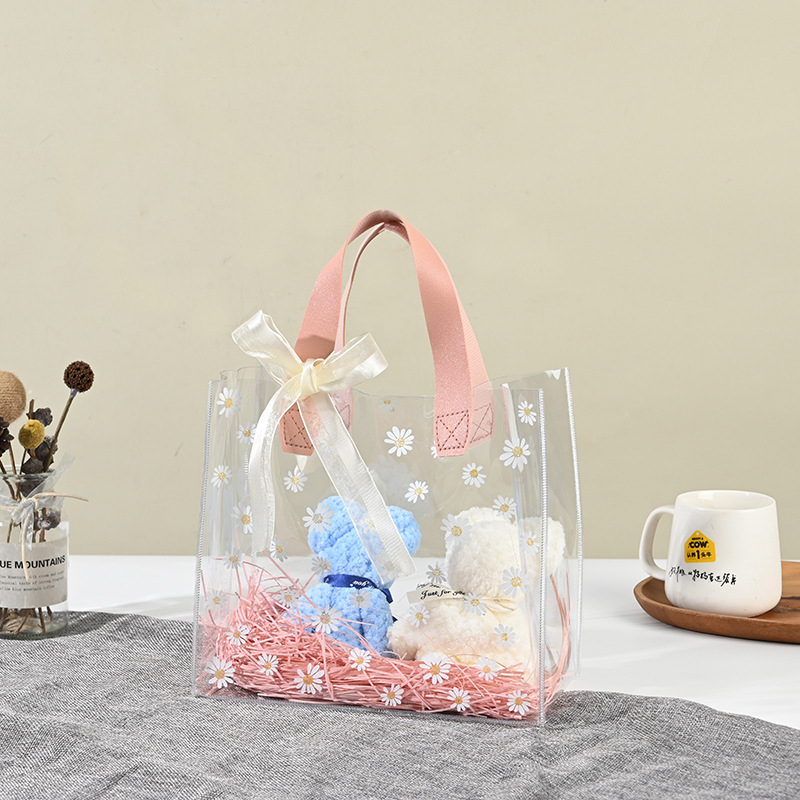 Geantă tote transparentă din PVC – suvenir, cadou pentru Festivalul Dragonului, flori și cadouri de ziua de naștere