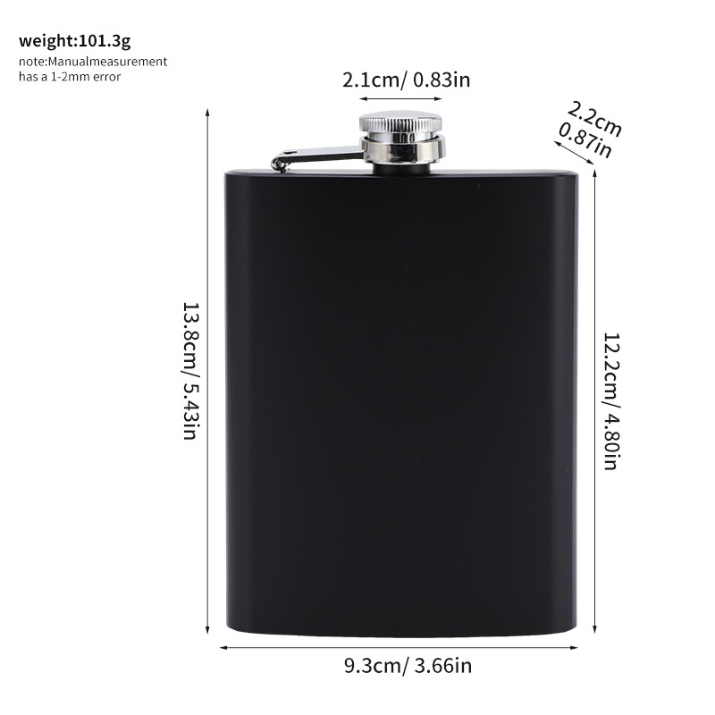 Flașă din oțel inoxidabil de 6 oz, finisaj vopsire cu spray, recipient portabil pentru exterior