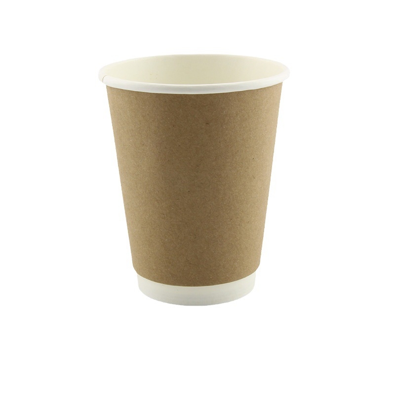 Pahar de hârtie de unică folosință, gros, izolat, cu pereți dubli, pentru băuturi calde, cafea în stil toamnă-iarnă