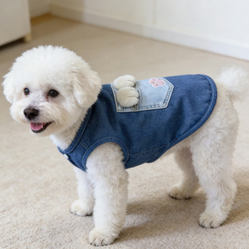 Dogbaby памучен жилет за домашни любимци за котки и кучета, сладък стил