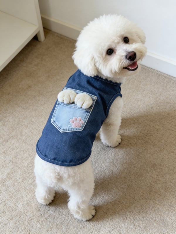 Dogbaby памучен жилет за домашни любимци за котки и кучета, сладък стил