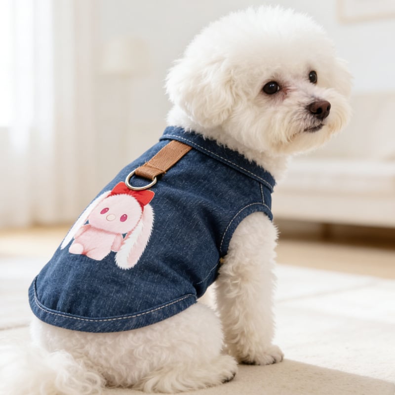 Dogbaby памучен жилет за домашни любимци за котки и кучета, сладък стил