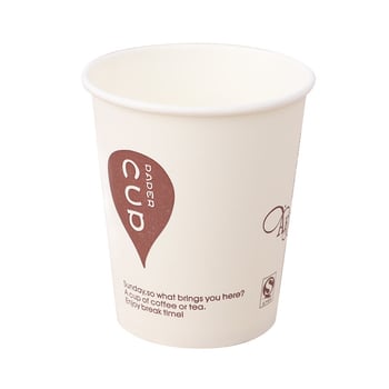 Pahare de unică folosință din carton, pachet de 50 bucăți, acoperite, 201–300 ml, pentru băuturi răcite, birou și catering