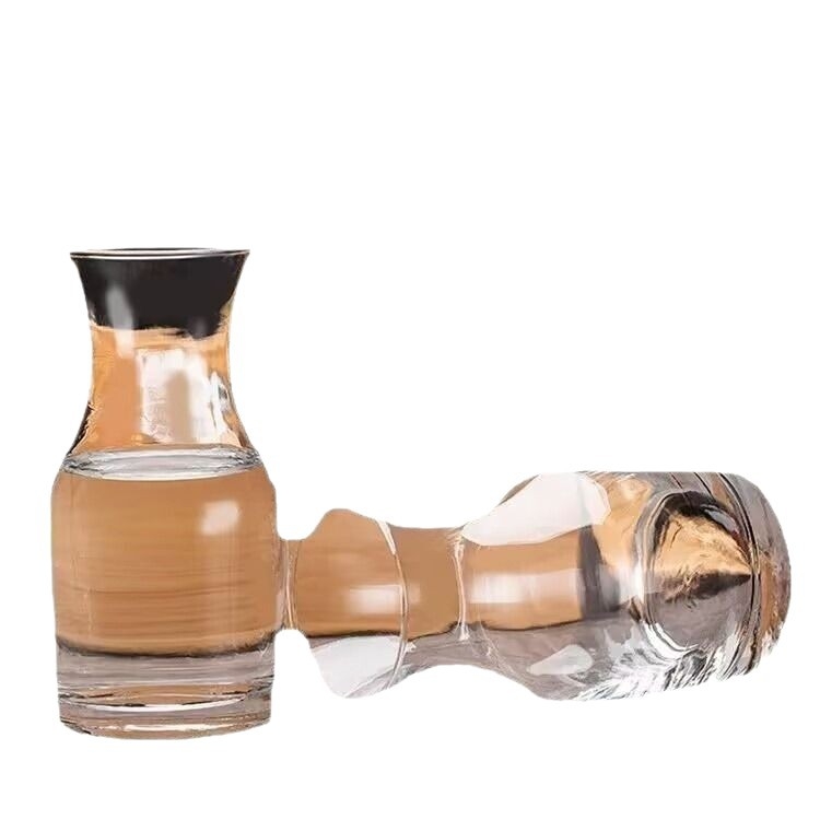 Set minimalist de pahare alb de vin cu distribuțor, sticlă întărită, pentru uz casnic