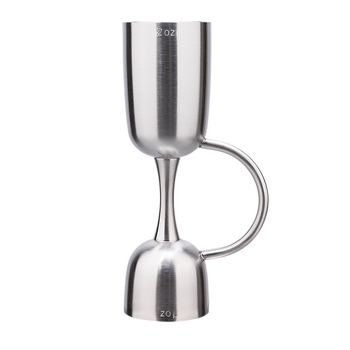 Pahar de măsurare din oțel inoxidabil 304, cu mâner dublu, instrument pentru barmani, dozator de lichior, capacitate 1–100 ml