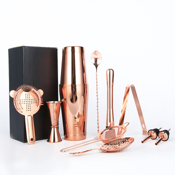 Set de 11 piese Boston Cocktail Shaker din oțel inoxidabil