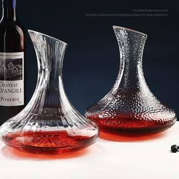 Decantor pentru vin roșu din cristal european, pentru uz casnic, piesă unică, elegant și de înaltă calitate