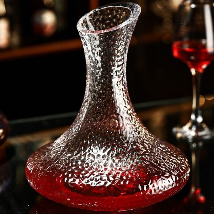 Decantor pentru vin roșu din cristal european, pentru uz casnic, piesă unică, elegant și de înaltă calitate