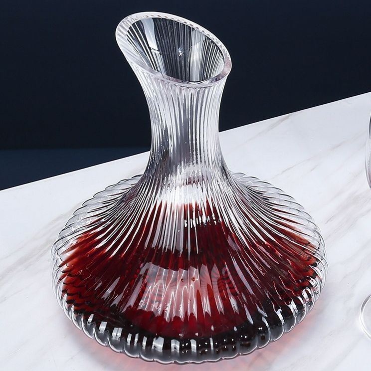 Decantor pentru vin roșu din cristal european, pentru uz casnic, piesă unică, elegant și de înaltă calitate