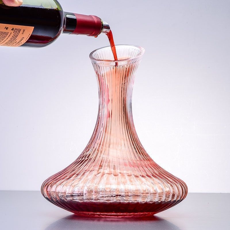 Decantor pentru vin roșu din cristal european, pentru uz casnic, piesă unică, elegant și de înaltă calitate