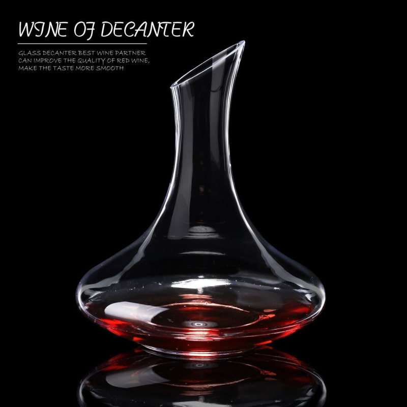 Decantor pentru vin roșu din cristal european, pentru uz casnic, piesă unică, elegant și de înaltă calitate