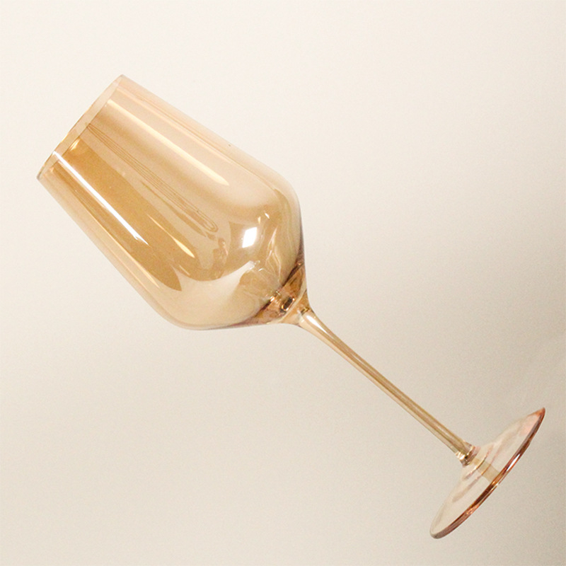 Pahar de vin în stil european, cristal chihlimburiu, cu decantator