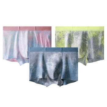 7A antibakterijske muške bezšivne bokserice s tradicijskim tie-dye uzorkom, modalni print