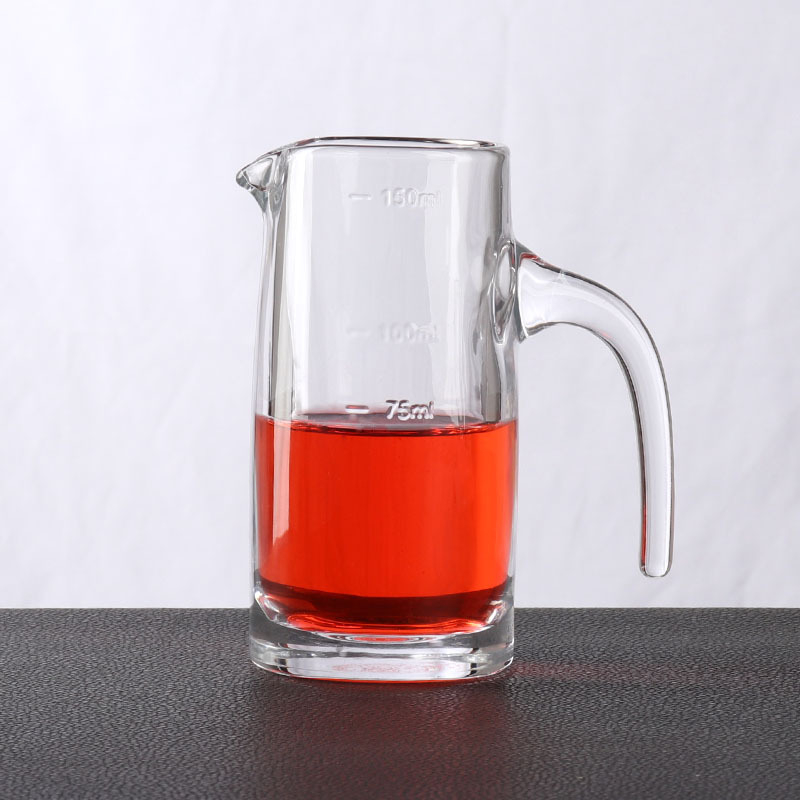 Set de decantor din sticlă pentru băuturi cu măsurătoare, stil chinezesc, sticlă groasă, pentru uz casnic sau în restaurante