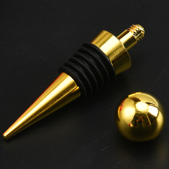Dop de sticlă din silicon cu cap rotund, 6 fileturi, conic, pentru conservarea vinului roșu, accesoriu pentru vin