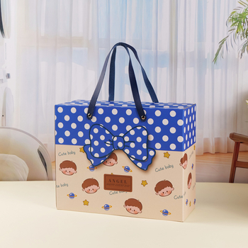 Cutie cadou drăguță cu design animat pentru sărbătorirea lunii de viață a bebelușului — cutie cu bomboane‑ouă, pungă cadou, en gros