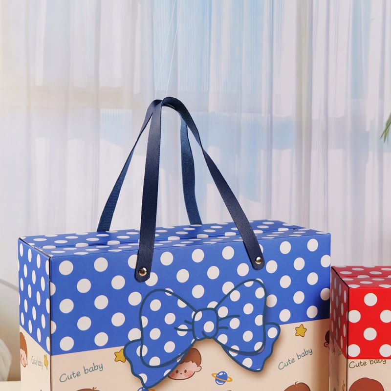 Cutie cadou drăguță cu design animat pentru sărbătorirea lunii de viață a bebelușului — cutie cu bomboane‑ouă, pungă cadou, en gros