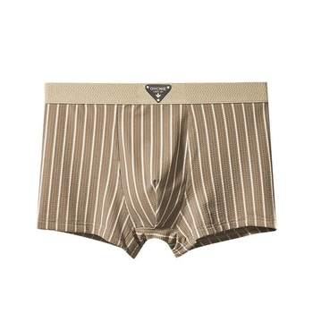 Férfi antibakteriális csíkos boxer, nylon hálós anyagú, lélegző