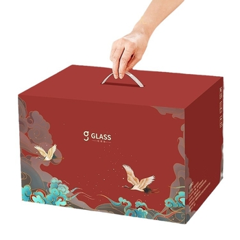 Set premium pahare vin roșu în cutie cadou, stil nordic, 3 piese