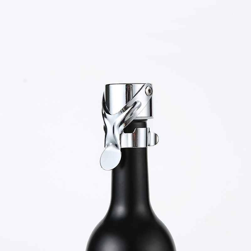 Dop de vin din oțel inoxidabil pentru conservare – pentru șampanie și vin roșu, personalizabil cu logo