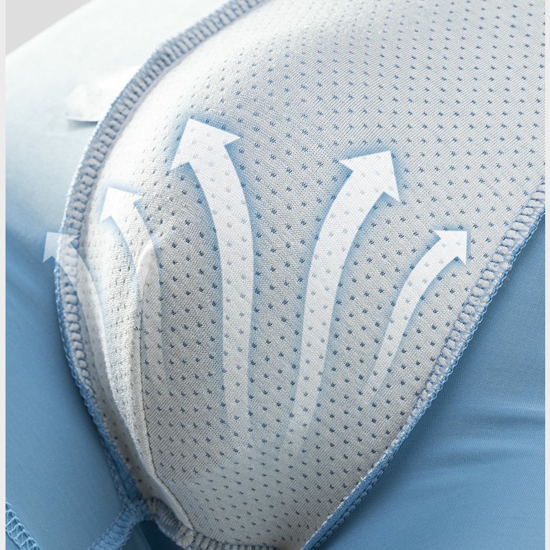 Muške bokserice od ice silk, prozračne, antibakterijske, srednji pojas, viscose podstava, jednobojne, veličine L–XXXL