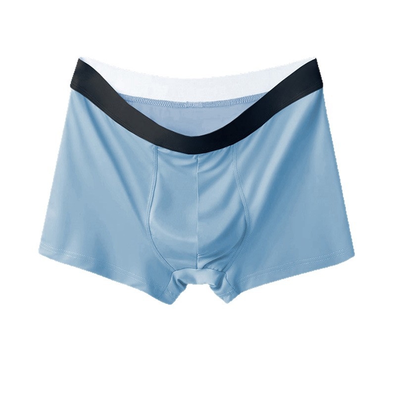 Muške bokserice od Ice Silk vlakana, prozračne udobne, antibakterijske, sa srednjim strukom, ugodne koži, plus veličina