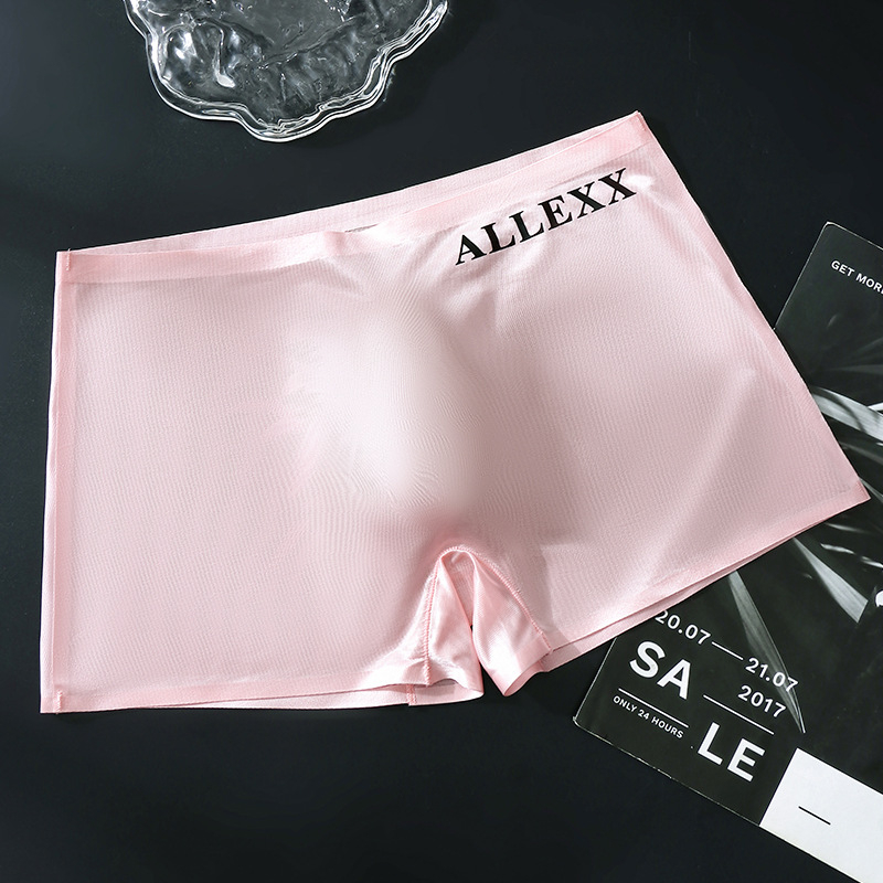 Muške bokserice s 3D konturiranom džepom, prozirnog ice silk materijala, tanke, bez šavova, s dizajnom slova