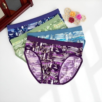 Muške gaćice Ice Silk s otiskom, srednji pojas, opušten kroj, plus veličina