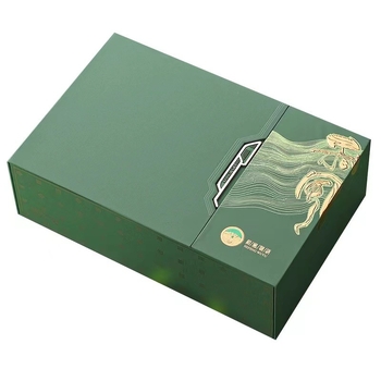 Cutie premiumă de cadou pentru ceai cu Dragon Well și Bi Luo Chun, cutii plate metalice și borcane, ceai verde și negru, set cadou de Anul Nou