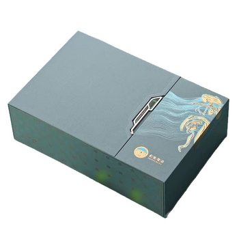 Cutie premiumă de cadou pentru ceai cu Dragon Well și Bi Luo Chun, cutii plate metalice și borcane, ceai verde și negru, set cadou de Anul Nou
