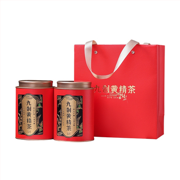 Set Huangjing cu nouă etape de prelucrare, cutii pentru ceai Huangjing din Muntele Jiuhua, ambalaj pentru Huangjing capsule, set portabil cu borcane goale
