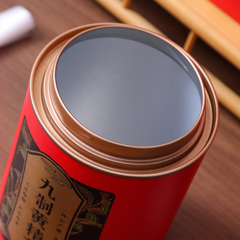 Set Huangjing cu nouă etape de prelucrare, cutii pentru ceai Huangjing din Muntele Jiuhua, ambalaj pentru Huangjing capsule, set portabil cu borcane goale