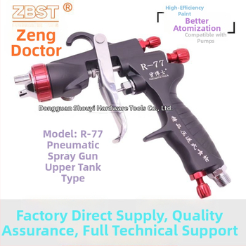 Dr. Zeng R77 pistol de pulverizare pneumatic pentru autovehicule și mobilier, atomizare înaltă, cu cupă superioară și inferioară, pistol de vopsire cu aer manual