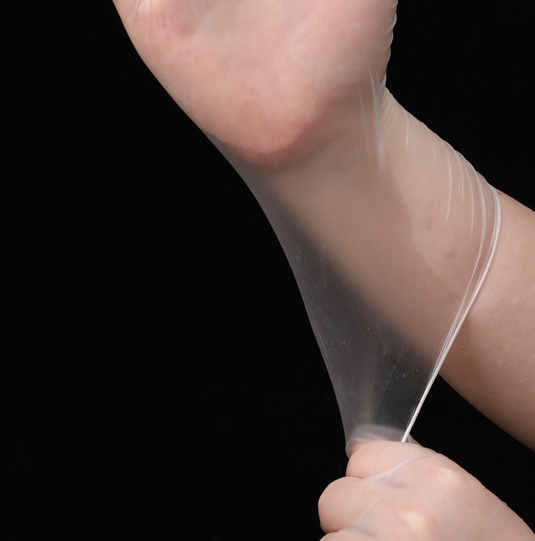 Mănuși de unică folosință din PVC transparente, fără pudră, de calitate alimentară, pentru cosmetică, vopsire păr, tatuaje, catering și cofetărie