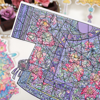 Puzzle cu urme de hârtie: stickere mari cu peisaje, seria Urme istorice, stickere impermeabile pentru jurnalele copiilor