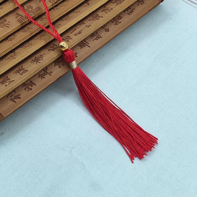 Set de accesorii cu ciucuri și mărgele — mărgele albastre regale și aurii pentru semne de carte, invitații, cutii de bomboane și plicuri roșii