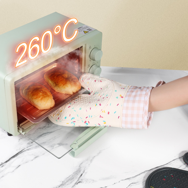 Mănuși de bucătărie din silicon – antialunecare, rezistente la căldură pentru cuptor și microunde, calitate alimentară