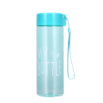 Pahar din plastic PET 500 ml cu șnur, etanș, pentru sport