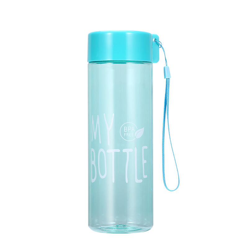 Pahar din plastic PET 500 ml cu șnur, etanș, pentru sport