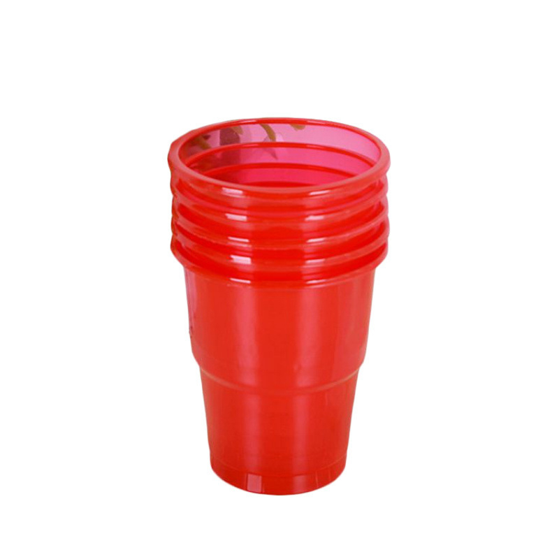 Pahare de vin de unică folosință, roșii transparente din plastic, 20 ml, pentru nunți