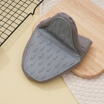 Mănuși din silicon anti-arși, cu mâner izolant gros pentru oală, rezistente la temperaturi înalte, pentru cuptor și cuptor cu microunde, priză în formă de pește