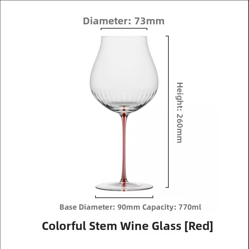 Pahar de vin roșu Bordeaux, stil Nordic, cu corp proeminent, cristal, pentru uz casnic, capacitate 501–600 ml